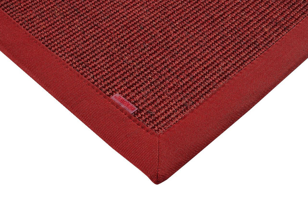DEKOWE Sisalteppich "MARA S2" Rot-Meliert 100 % Sisal