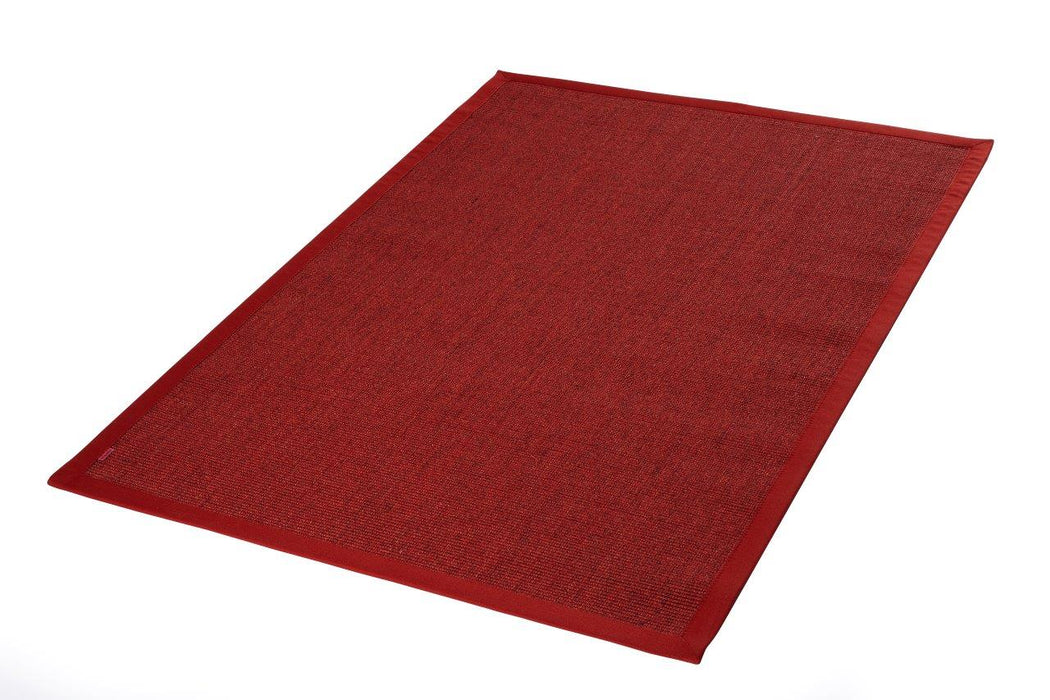 DEKOWE Sisalteppich "MARA S2" Rot-Meliert 100 % Sisal