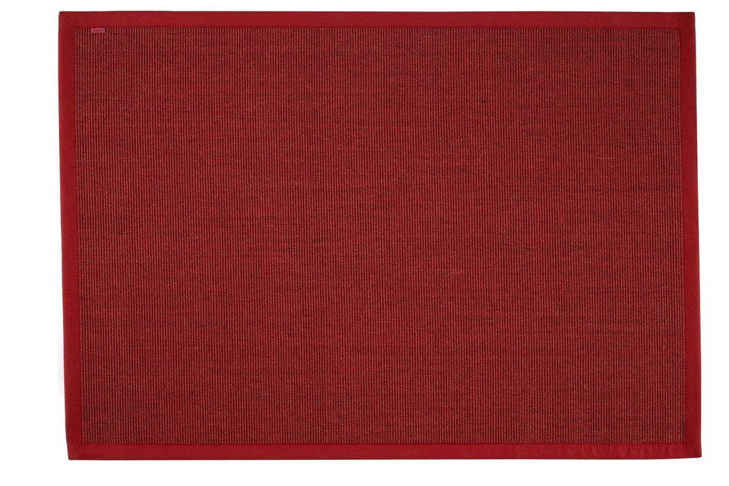 DEKOWE Sisalteppich "MARA S2" Rot-Meliert 100 % Sisal