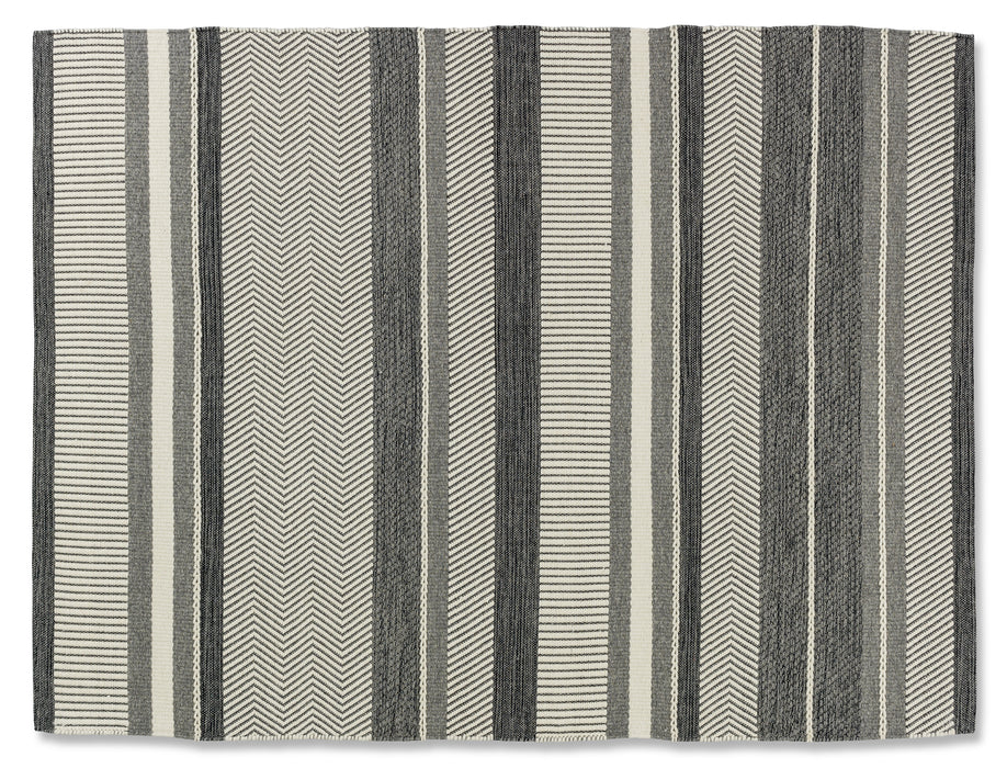 ASTRA Wollteppich Carmen Streifen Grau/Anthrazit 95 % Wolle