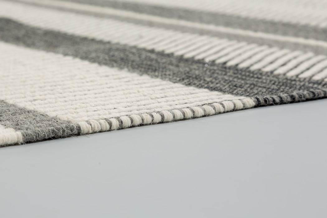 ASTRA Wollteppich Carmen Streifen Grau/Anthrazit 95 % Wolle