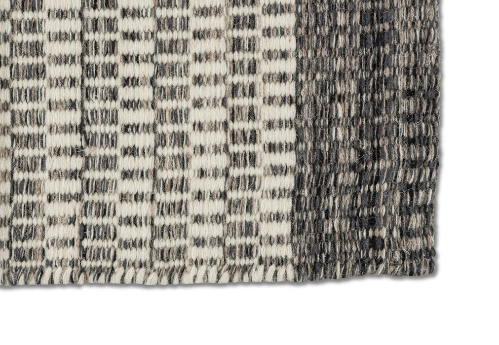 ASTRA Wollteppich Carmen Streifen Grau/Anthrazit 70 % Wolle