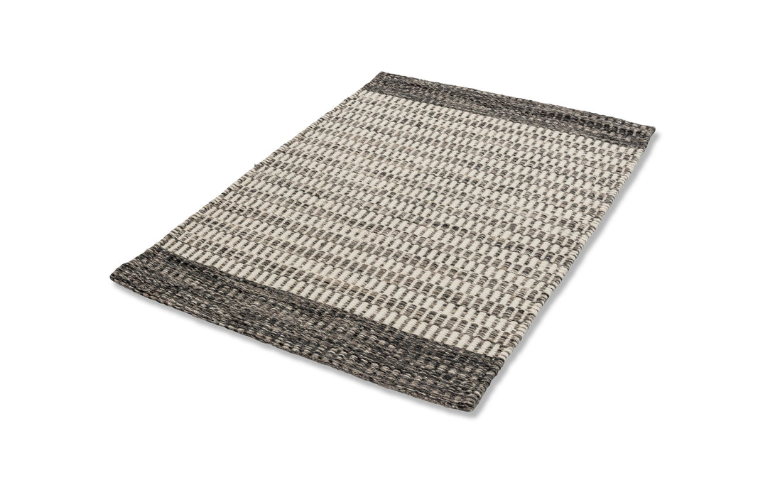 ASTRA Wollteppich Carmen Streifen Grau/Anthrazit 70 % Wolle