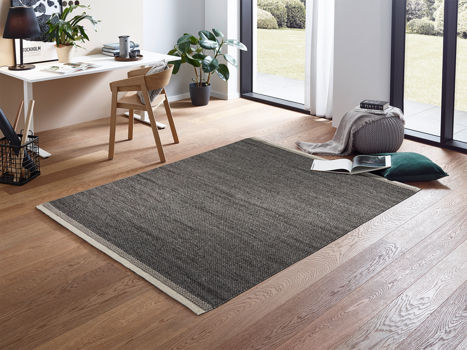 ASTRA Wollteppich Claudia Dunkelgrau 70 % Wolle