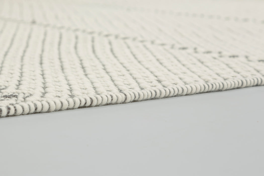 ASTRA Wollteppich Claudia Rauten Grau/Weiss 70 % Wolle