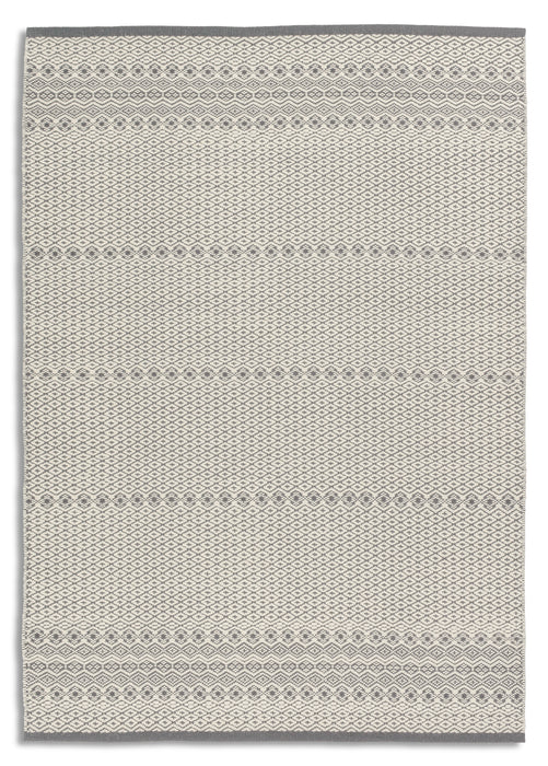 ASTRA Wollteppich Claudia Rauten Grau/Weiss 70 % Wolle