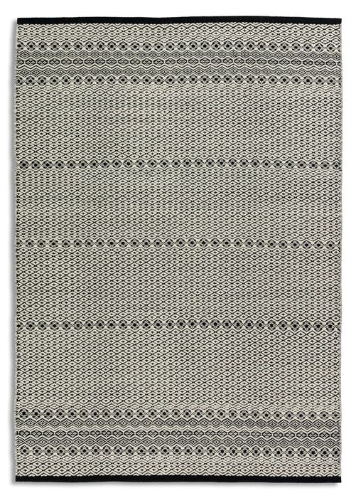 ASTRA Wollteppich Claudia Rauten Schwarz/Weiss