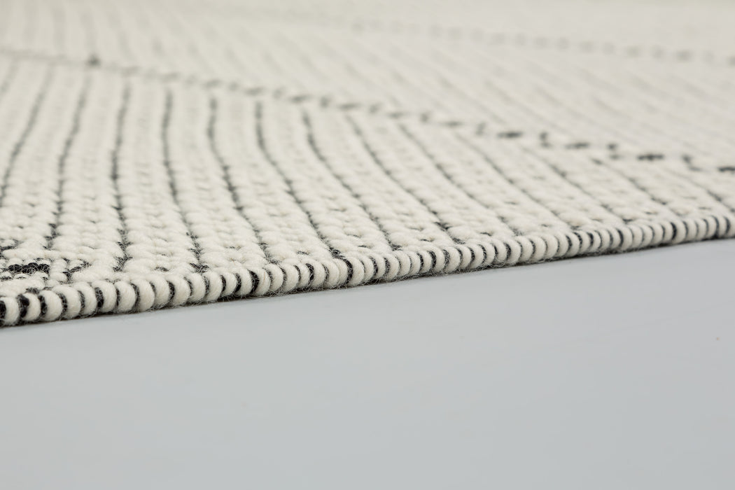 ASTRA Wollteppich Claudia Rauten Grau/Weiss 70 % Wolle